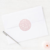 Vintage Bloom Neutral - Rosa Hauch Runder Aufkleber (Umschlag)
