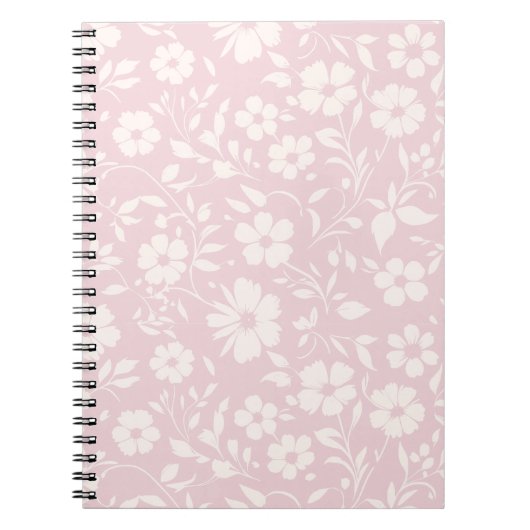 Vintage Bloom Neutral - Rosa Notizblock (Vorderseite)