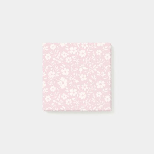 Vintage Bloom Neutral - Rosa Post-it Klebezettel (Vorderseite)