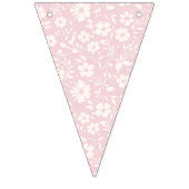 Vintage Bloom Neutral - Rosa Wimpelkette (Dritte Fahne)