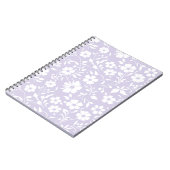 Vintage Bloom Neutral - Staubiges Lavendel Notizblock (Linke Seite)