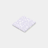 Vintage Bloom Neutral - Staubiges Lavendel Post-it Klebezettel (angewinkelt)
