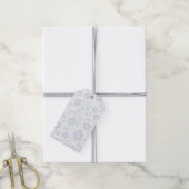Vintage Bloom Powder Blue - Neutral Geschenkanhänger (Mit Garn)