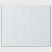 Vintage Bloom Powder Blue - Neutral Geschenkpapier (Flach)