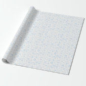 Vintage Bloom Powder Blue - Neutral Geschenkpapier (Ungerollt)