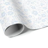 Vintage Bloom Powder Blue - Neutral Geschenkpapier (Rolleneckpunkt)