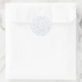 Vintage Bloom Powder Blue - Neutral Runder Aufkleber (Tasche)