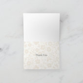 Vintage Bloom Soft Linen - Neutral Dankeskarte (Innenseite)