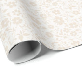 Vintage Bloom Soft Linen - Neutral Geschenkpapier (Rolleneckpunkt)
