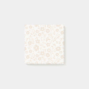 Vintage Bloom Soft Linen - Neutral Post-it Klebezettel
