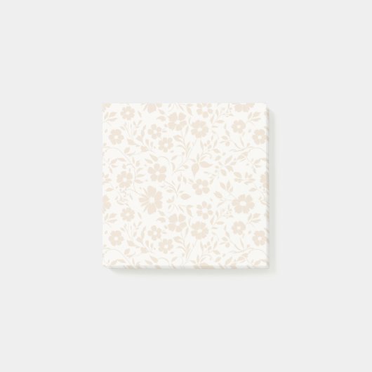 Vintage Bloom Soft Linen - Neutral Post-it Klebezettel (Vorderseite)