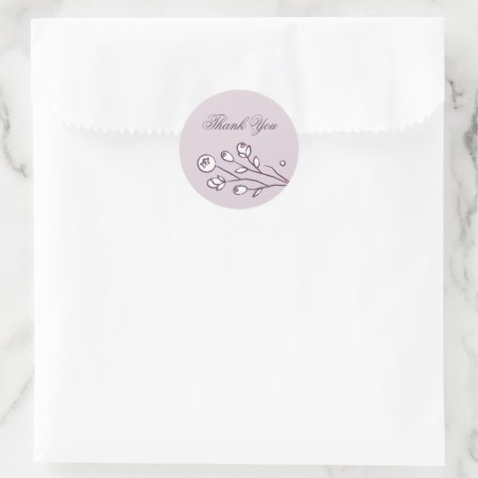Vintage Blooms Wedding Closure Sticker - Lila (Tasche)