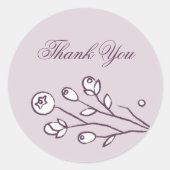 Vintage Blooms Wedding Closure Sticker - Lila (Vorderseite)