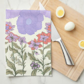 Vintage Bloomscape – Florale Botanische Küche Geschirrtuch (Viertel Falte)