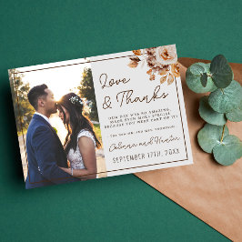 Vintage blorale Herbst getrocknete Blume Vielen Da Dankeskarte