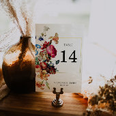 Vintage blorale Personalisierte Tischnummer