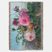 Vintage blorale Vintage Rose Decke (Vorderseite Vertikal)