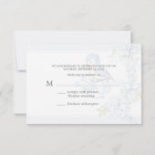 Vintage Blue Birds Winter Wedding UAWG RSVP Karte (Rückseite)
