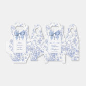 Vintage Blue Bow Floral Baptism Geschenkschachtel (Ungefaltet)