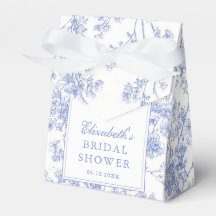 Vintage Blue Bow Floral Bridal Shower