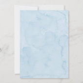 Vintage Blue Boy Baby Clothes Baby Sprinkle Einladung (Rückseite)