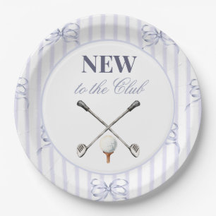 Vintage Blue Boy Neu im Club Golf-Baby-Party Pappteller