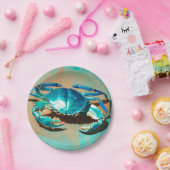 Vintage  blue  crab pappteller (Party)