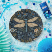 Vintage blue Dragonfly Pappteller (Party)