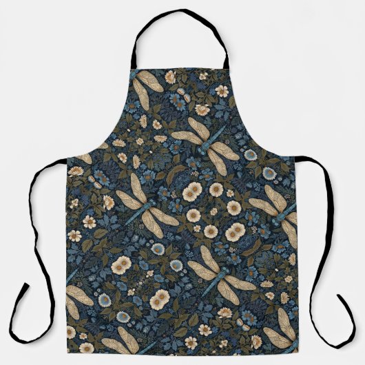 Vintage blue Dragonfly Schürze (Vorderseite)