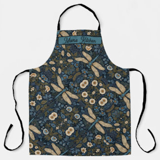 Vintage blue Dragonfly Schürze