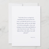 Vintage Blue Floral Baptism Invitation Einladung (Rückseite)