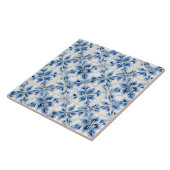 Vintage Blue Floral Mediterranean Fliese (Seite)
