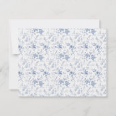 Vintage Blue Floral Personalisierte Ratschläge Kar Mitteilungskarte (Rückseite)