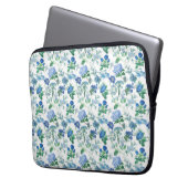 Vintage Blue Flowers Notebook Laptopschutzhülle (Vorderseite Links)