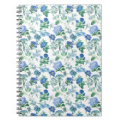 Vintage Blue Flowers Notebook Notizblock (Vorderseite)