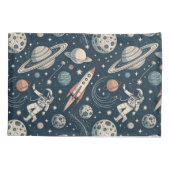 Vintage Blue Galaxy Kissenbezug (Rückseite)