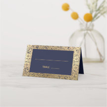 Vintage Blue Gold Wild Rose Hochzeit