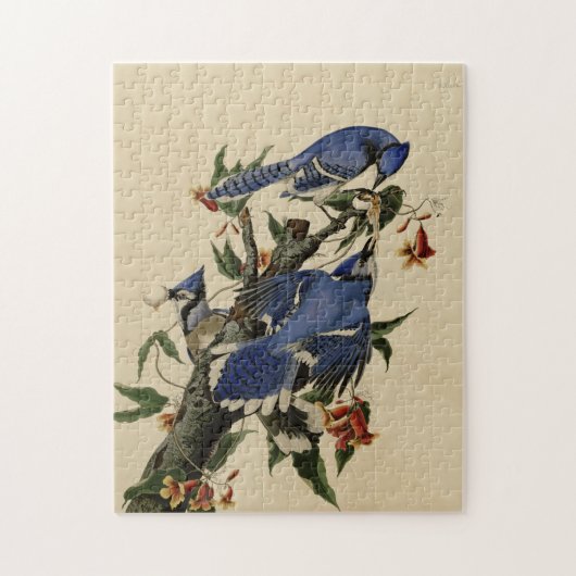 Vintage Blue Jay Puzzle (Vertikal)