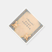 Vintage Blue Jeans Bunny Nursery  Baby Shower Serviette (Ecke)