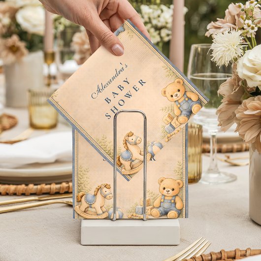 Vintage Blue Jeans Classic Baby Shower Serviette