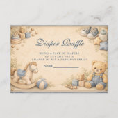 Vintage Blue Jeans Classic Diapper Raffle Begleitkarte (Vorderseite)