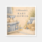 Vintage Blue Jeans Nursery Baby Shower Serviette (Vorderseite)