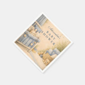 Vintage Blue Jeans Nursery Baby Shower Serviette (Ecke)