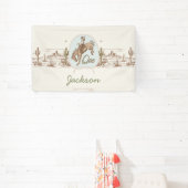 Vintage Blue Little Buckaroo Rodeo 1. Geburtstag  Banner (InSitu)