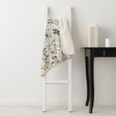 Vintage Blue Neutral Floral Sherpa Blanket Sherpadecke (Beispiel)