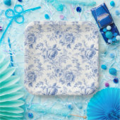 Vintage Blue Paper-Teller für Blumenfilme Pappteller (Party)