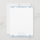 Vintage Blue Personalized Script Name Mitteilungskarte (Vorderseite)