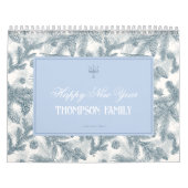 Vintage Blue Pine Botanical Motivational Calendar Kalender (Titelbild)