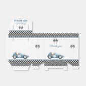 Vintage Blue Race Car 1st Birthday Geschenkschachtel (Ungefaltet)