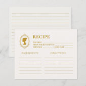 Vintage Blue Regency Cameo Bridal Shower Recipe (Vorne/Hinten)